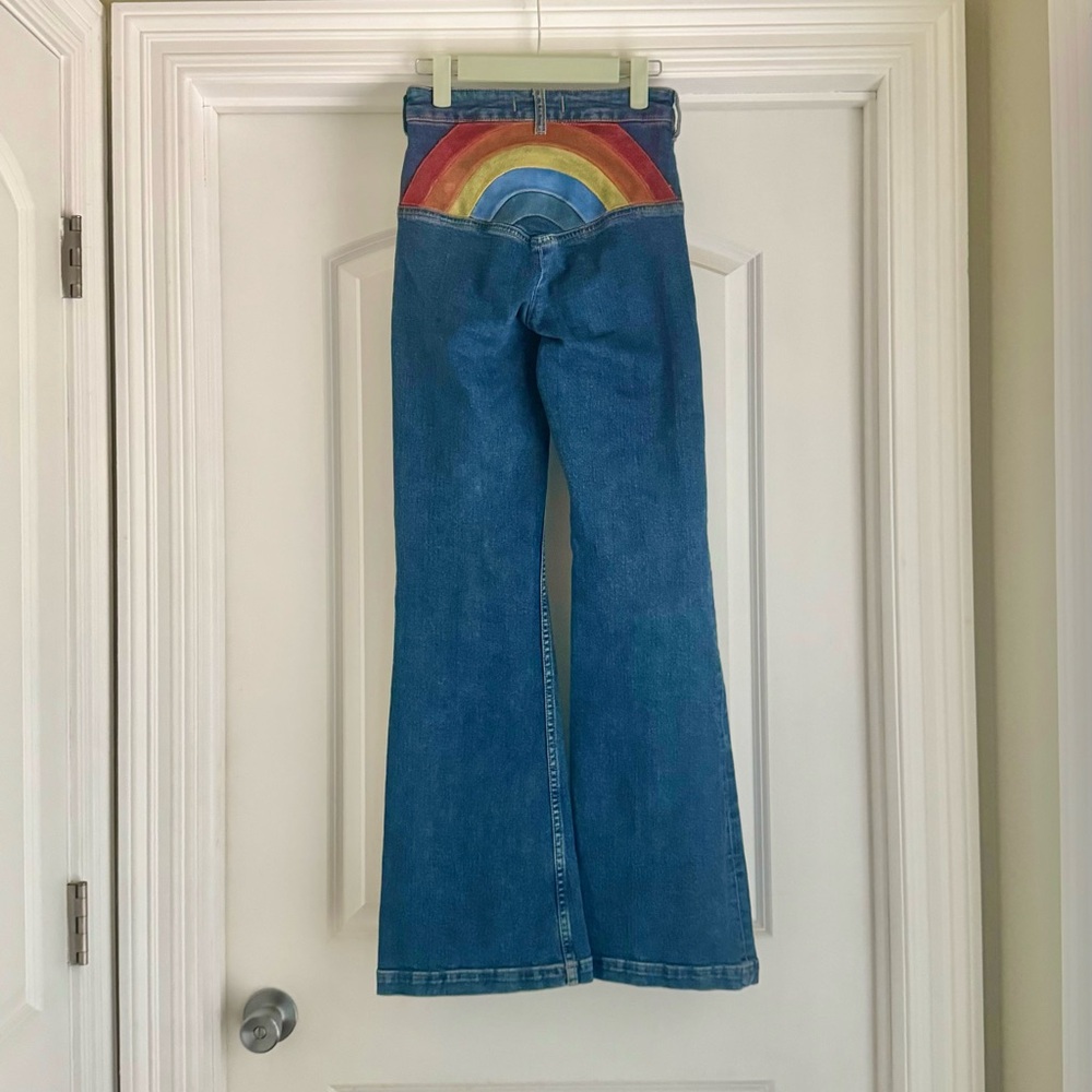 ✨Sold✨ Free people we the free over the rainbow high waisted flared jeans